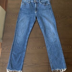 MOTHER The Midrise Dazzler Ankle Fray Jeans